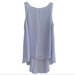 Periwinkle High Low Top with Exposed Zipper S